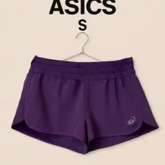 #3296 ASICS パープル系ランニングショーツ Sサイズ