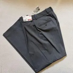 ユニクロ　タックワイドパンツ　グレー　M 221-450639