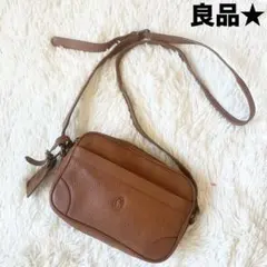 良品★ポロラルフローレン レザー ショルダーバッグ ブラウン