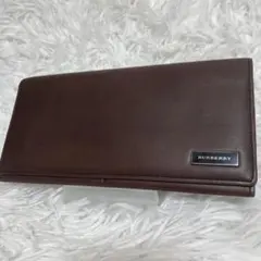 極美品】バーバリー 長財布 ノバチェック サフィアーノレザー ブラウン