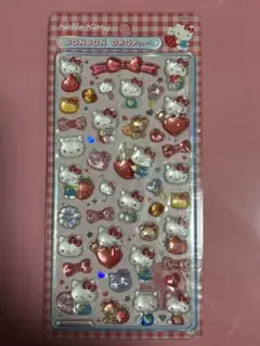 ハローキティ 赤 ボンボンドロップシール 第2弾