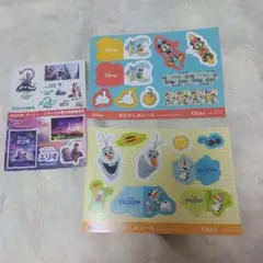 Disney シール 3シートセット ミッキー、 エリオ、オラフ、ズートピア