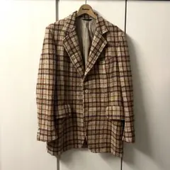 60s〜70s ウール テーラードジャケット チェック柄