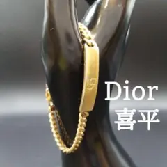 DIORディオール✨ゴールドロゴ喜平レディースブレスレット_265 - メルカリ