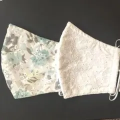 ハンドメイド　レース　マスク　花柄　オシャレ☆ ２枚入り