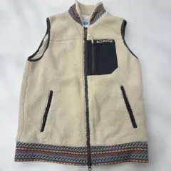 Columbia フリースベスト Mサイズ クリーム色