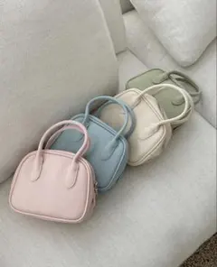 DHOLIC ショルダーストラップ付パステルミニスクエアバッグ/ピンク