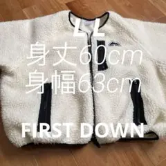 FIRSTDOWN モコモコジャケット　白　レディース　XL 丈短め