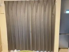 ドレープカーテン ブラウン ストライプ柄　グレーのサムネイル