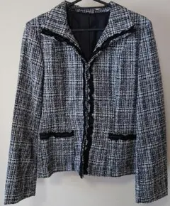 ツィード柄ジャケットとスカート、パンツの3セット　13号