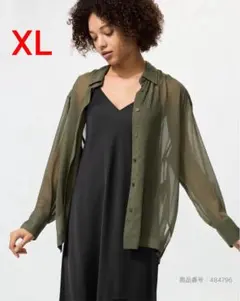 ユニクロ　シアーシャツ　X L