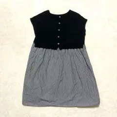 BEARDSLEY ビアズリー ラミー リネン チェニック ストライプ 黒のサムネイル