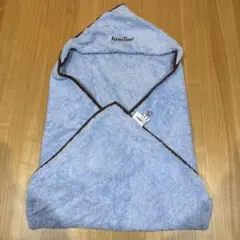 familiar フード付き おくるみブランケット 水色