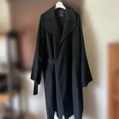 Yohji Yamamotoヨウジヤマモトウール100%ロングコートフランス製黒