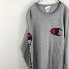 USA古着 チャンピオン champion ロンT グレー S