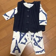 PETIT BATEAU エッフェル塔ロンパースセット 6m/18m