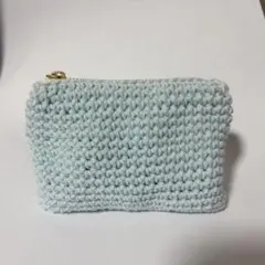ハンドメイド　かぎ針編み　ファスナー　ポーチ