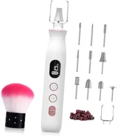 電動ネイルマシン 爪磨きネイルマシン1台で多用途 10ビットブラシ付き　新品