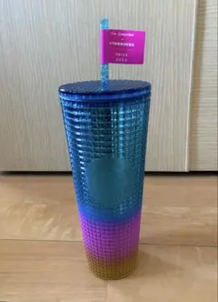 セール　【日本未発売】　スタバ　ティムシングルトンコラボレインボー柄タンブラー