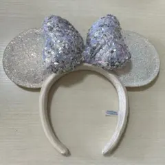 ミッキー型カチューシャ シルバー パープル