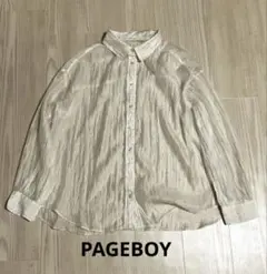 PAGEBOY 長袖シャツ ホワイト ラメ入り フリーサイズのサムネイル