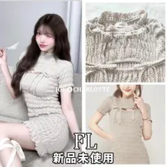 ダーリッチ darich リボンシャーリングギンガムミニワンピース BEG FL