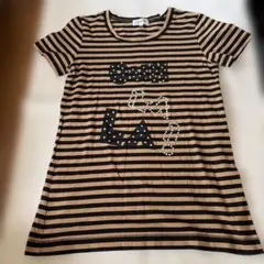 SONIA RYKIEL 半袖Tシャツ 38 ブラウン＆ブラック　ボーダーのサムネイル