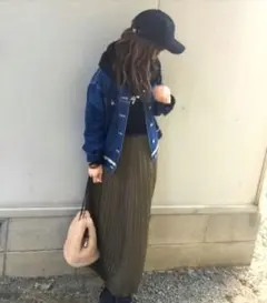 Discoat フリンジ裾デニムジャケット