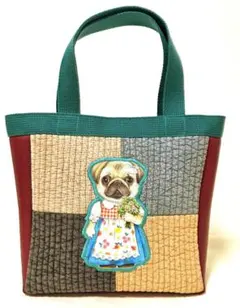 ヌビパッチワーク×フェイクレザーミニトートバッグ★コヤンイサムチョン★ジンコ