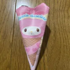 マイメロディ ミニポーチ アイスクリーム型 サンリオ ピンク ボールチェーン付