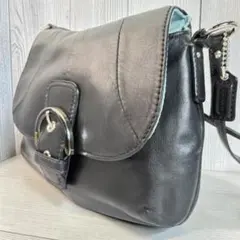 COACH SOHO ミニショルダー　斜め掛け　ブラック　シルバー　ミニバッグ