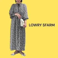 LOWRYS FARM 花柄 Vネック ワンピース