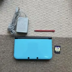 ニンテンドー3DS LL 水色 本体 タッチペン SDカード充電器