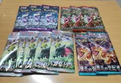 ポケカ　パック（バイオレット、スカーレット、パラダイムトリガー、黒炎の支配者）のサムネイル