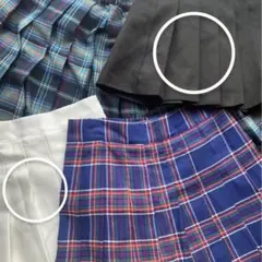 プリーツスカート ブラック ホワイト