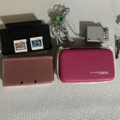ニンテンドー3DS ピンク 本体 動作確認済みゲームソフト　妖怪ウォッチ真打