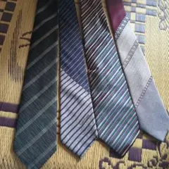 ネクタイ 4本セット ストライプ チェック柄