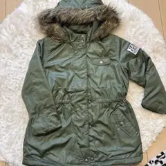 JENNIファー付きオリーブグリーンコート