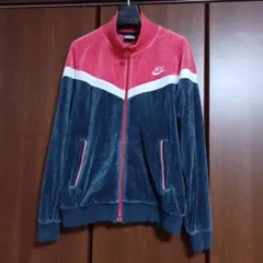 【NIKE】ナイキ【ベロア トラックジャケット】Lサイズ 【赤＆白＆黒】