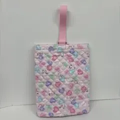 シューズバッグ　ユニコーン　ハート　ピンク　女の子　上靴袋　上履き入れ　キルト