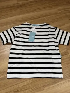 OMNES ボーダーTシャツ ホワイト×ブラックのサムネイル