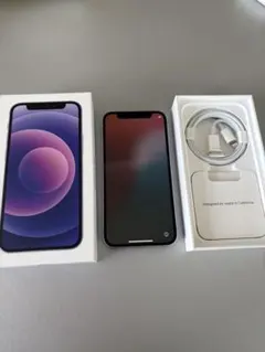 【上美品】iPhone12 mini パープル 本体 完品
