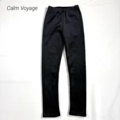 新品✨【Calm Voyage】Ｍ　フリーススキニーパンツ　ブラック　裏起毛