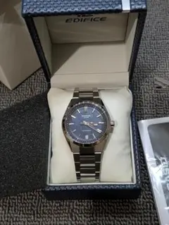 中古品 CASIO EDIFICE 機械式 ブルー EFK-100YD-2AJF