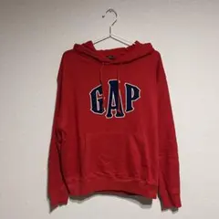 GAP ロゴ入り フード付き　パーカー レッド