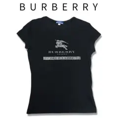 バーバリー ブルーレーベル チビT 38 ブラック ラメ ロゴ y2k 黒