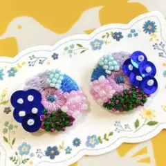⑤43ミナペルホネン パッチンピン ヘアアクセサリー ハンドメイド