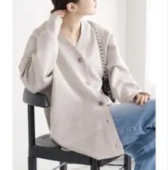 2023 IENA イエナ　スーパーファインスムースポンチョカーディガン