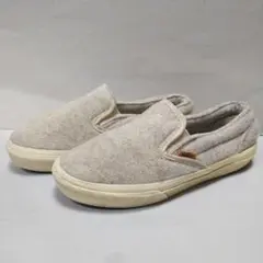 VANSバンズ廃盤限定90s縮じゅうウールSLIP-ONスリッポン24㎝ベージュのサムネイル