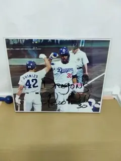 s*e様 中日ドラゴンズ アロンゾ　パウエル　サイン入りフォトパネル